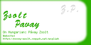 zsolt pavay business card