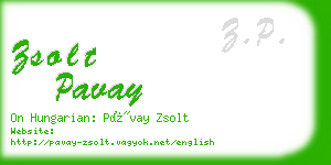 zsolt pavay business card